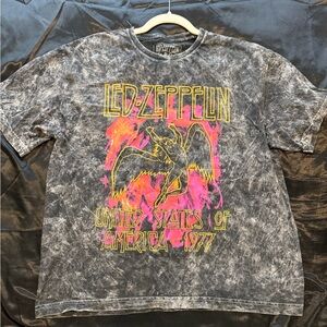 Led Zeppelin Acid Wash Vintage Tee Shirt